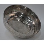 An Indian low-grade white metal bowl