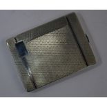 A good quality Art Deco silver cigarette case