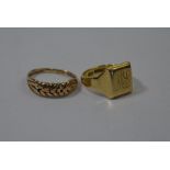 Two 9ct gold rings