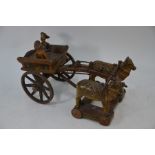 A 19th century Indian painted toy cart