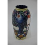 A contemporary Moorcroft Swallow pattern vase