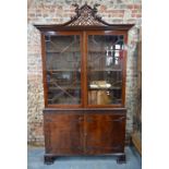 A Chippendale Revival style mahogany library bookcase