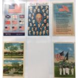 USA Linen postcards 1931-55 Wartime Propaganda, saucy humour, Pin-ups, etc. - 500+