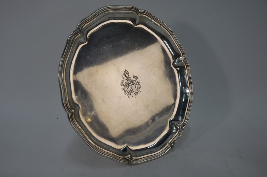 A German 800 grade silver salver