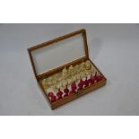 An antique Indian ivory chess set