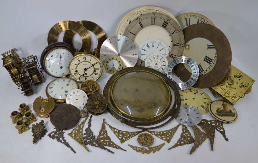 A collection of antique and later clock movements