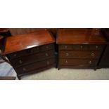 'Stag Furniture' - a pair of mahogany five drawer chests