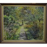 Jon Patterson - 'Garden Path', oil on canvas, signed, 49 x 59 cm