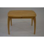 A modern pale ash child's table by Pin Furniture, 55 cm x 75 cm x 53 cm deep