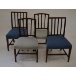 Two pairs of Edwardian mahogany side chairs (4)