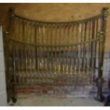 An antique 5ft double brass bedstead (a/f)