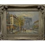 Burnett - A Parisian view, oil on canvas, signed, 29 x 39 cm