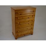A Ducal six drawer pine chest