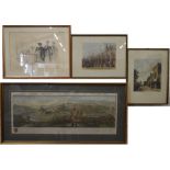Four Winchester engravings including The East Prospect of the City of Winchester, 31 x 80 cm (4)