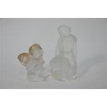 Two Lalique glass figures