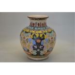 A late 19th century Chinese Bencharong style vase, Thai market