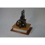 A 1 inch engineering scale model steam table engine, painted dark green