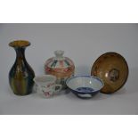 A small collection of 19th century and later Chinese ceramic items