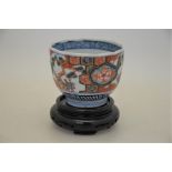 A 19th century Japanese Imari floriform tea bowl, Meiji