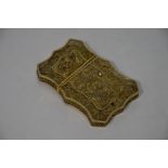 Chinese gilt metal filigree visiting card case