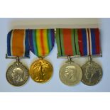 A WWI and WWII group of four medals