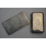 Victorian silver cheroot case and cigarette case