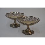 Pair of Edwardian silver comports, 1904