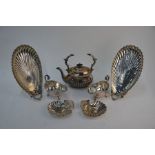 Italian .900 grade scallop serving dishes and electroplated wares