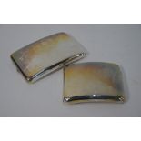 Two heavy quality silver hip-pocket cigarette cases