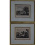 A pair of late 18th century engravings of landscapes