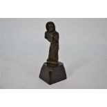 A small brown-patinated bronze figure after Julius Schmidt-Felling