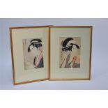 Two early 20th century Japanese Ukiyo-e woodblock prints