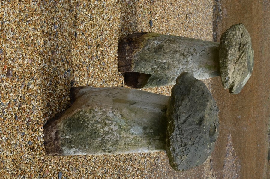 Four antique cut-stone staddle stones - Image 3 of 4