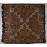 A vintage flat woven Sumak panel