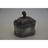 A 19th century lead tobacco box