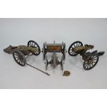 A scale model field-cannon with gun-carriage