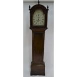 A 19th century 8-day oak longcase clock
