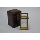 Joseph Gache, Gibraltar - a lacquered brass carriage clock