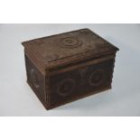 An early 20th century Indian carved hardwood jewellery box