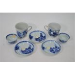 Seven items of Chinese export blue and white ceramics including Nanking Cargo