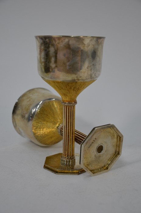 Pair of silver Wells Cathedral goblets - Image 4 of 7