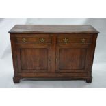 An 18th century oak cabinet