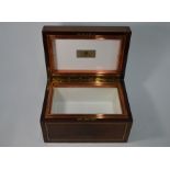 A fine quality Benson & Hedges brass-inlaid mahogany cigar humidor