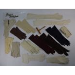 Approximately twenty pairs of antique and later lady's gloves