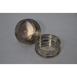 Pair of silver bottle coasters London 1771