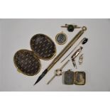 A collection of Victorian and later jewellery items