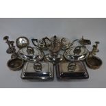 Mixed box of Old Sheffield plate and other electroplated items