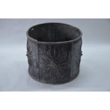 An antique lead circular planter