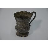 A George IV silver thistle-shaped Christening mug