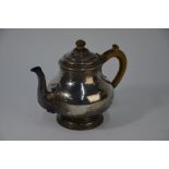 Pear-shaped silver teapot, 18oz